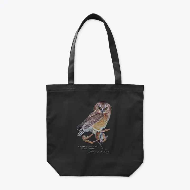 Unspotted Saw-whet Owl shopping bag